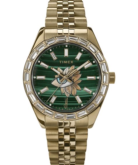 timex legacy watch malachite.